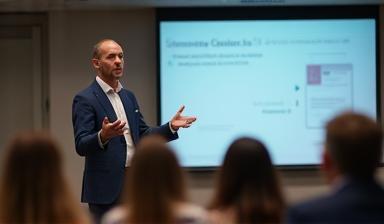 Expert giving a masterclass presentation